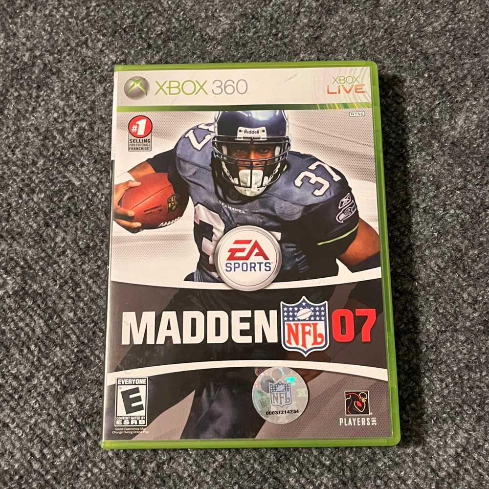 Madden NFL 07 Xbox 360 EA Sports Football Game Shaun Alexander Complete CIB